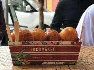 lukumades delight, Athens food tasting